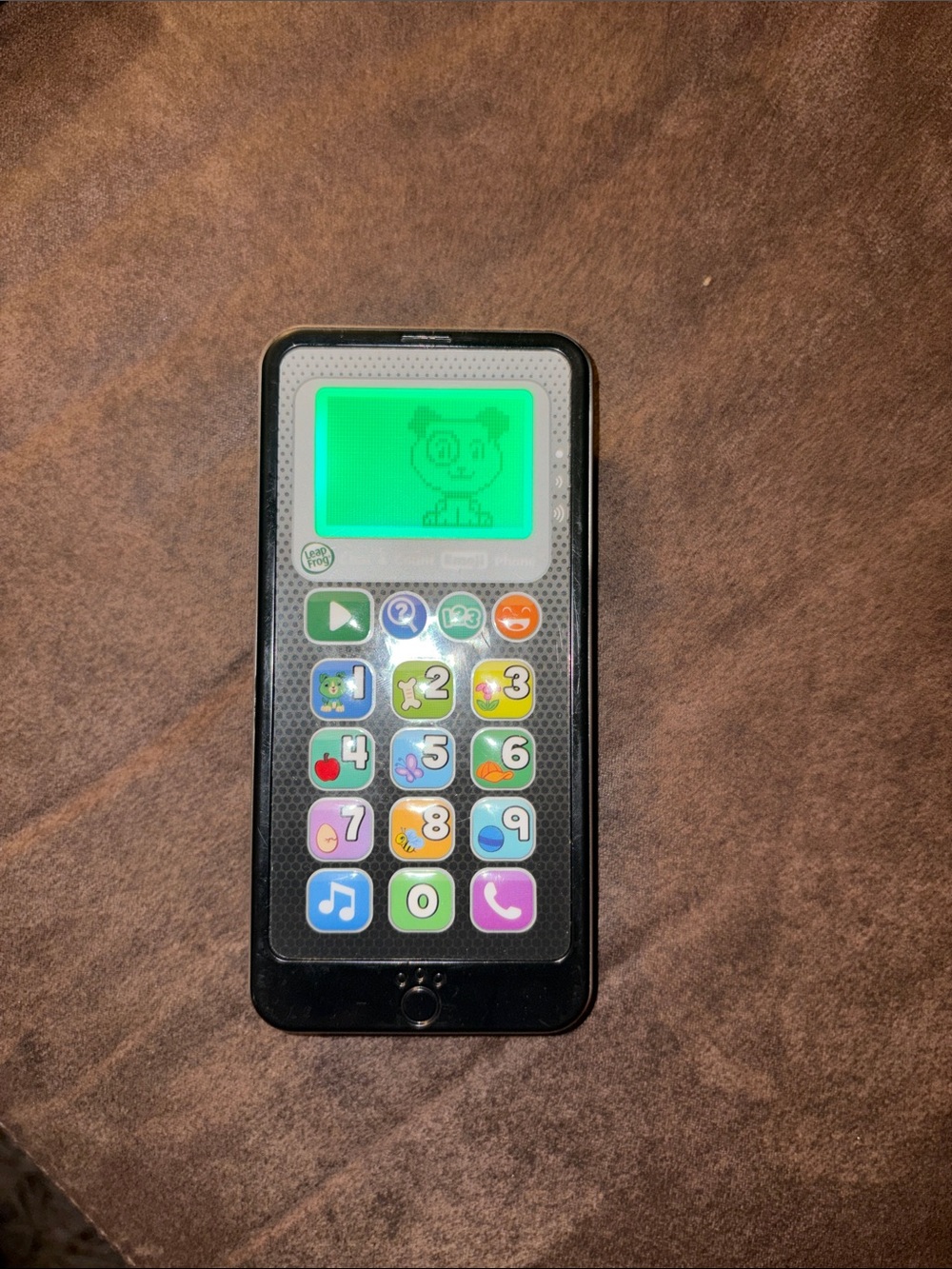 Childrens Electronic Toy Phone - Black with Green Screen